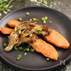 銀鮭の舞茸焼き　調味料不要