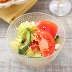 春キャベツ、トマト、きゅうりの甘酸っぱサラダ
