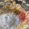 【豆腐の野菜たっぷり餅入り米粉お好み焼き】節約/子どもウケの工程2