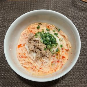 1028516の作ってみた!投稿(5分レシピ！そうめんで担々麺風)