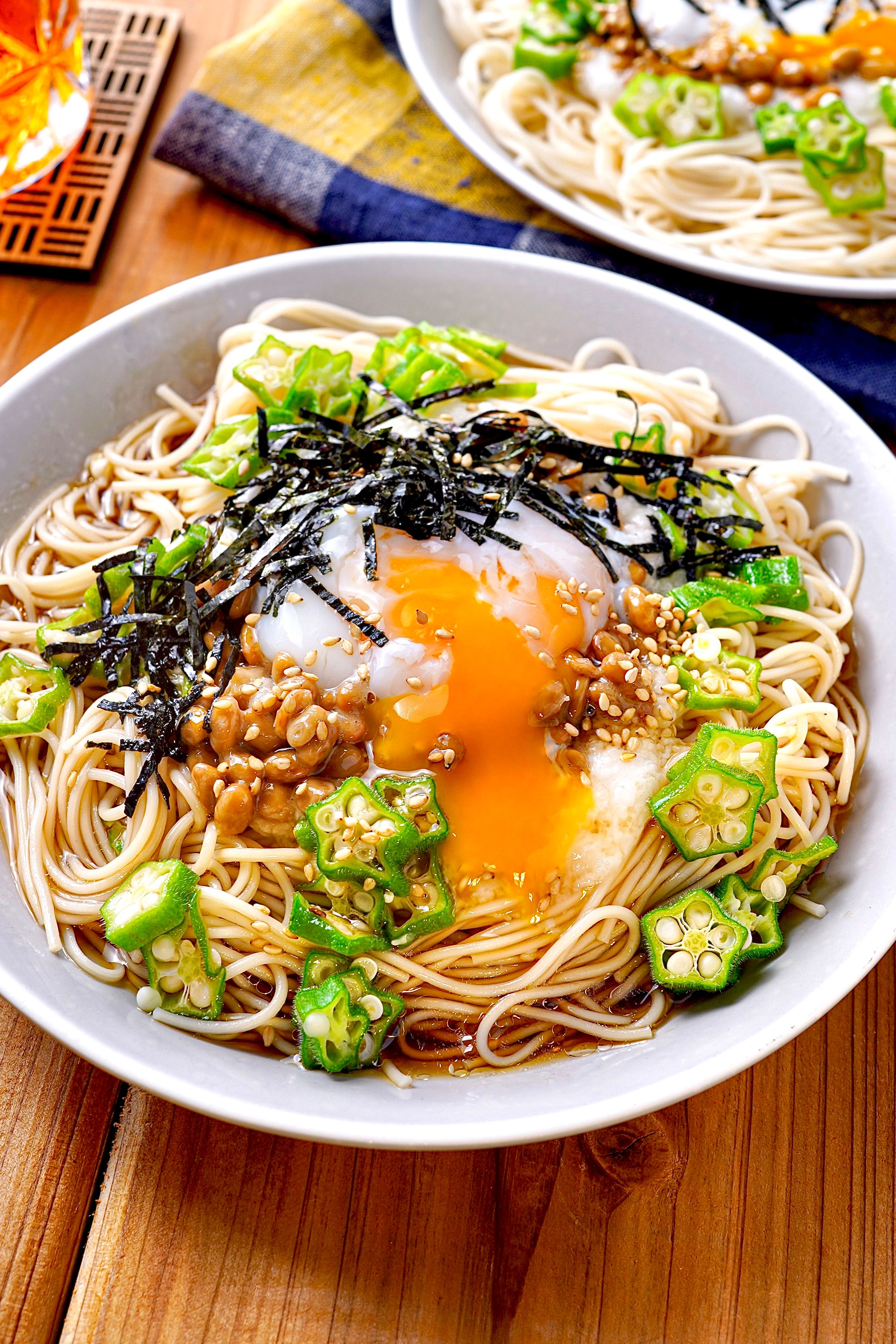 温玉とろろオクラ納豆そうめん】夏バテ解消！つるっと美味しい