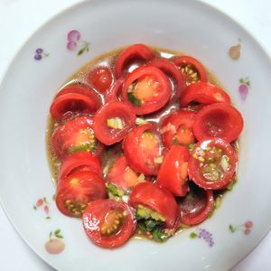 ふうかの作ってみた!投稿(【パパッと一品★】ミニトマトのやみつきポン酢和え)