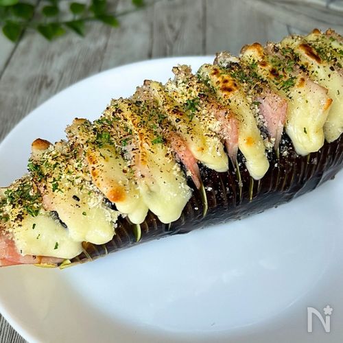 簡単なのに美味しすぎる！【なすのハッセルバック】