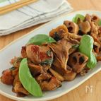 鶏もも肉と秋野菜の甘辛バジルソテー