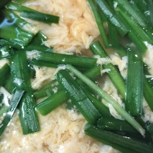 あとの作ってみた!投稿(卵ふわっふわ。基本の中華風にら玉スープ【ヘルシー】)