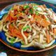 たれもめちゃウマ♡やきとり缶で甘辛焼きうどん