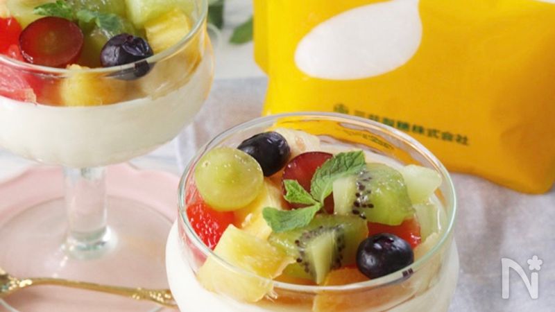 混ぜるだけ簡単！とろ～りパンナコッタ&マチェドニア | レシピサイトNadia