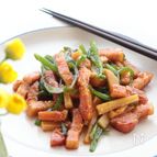 ブロックベーコンの青椒肉絲