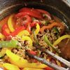 パプリカたっぷりミートソースパスタ♪夏の工程1
