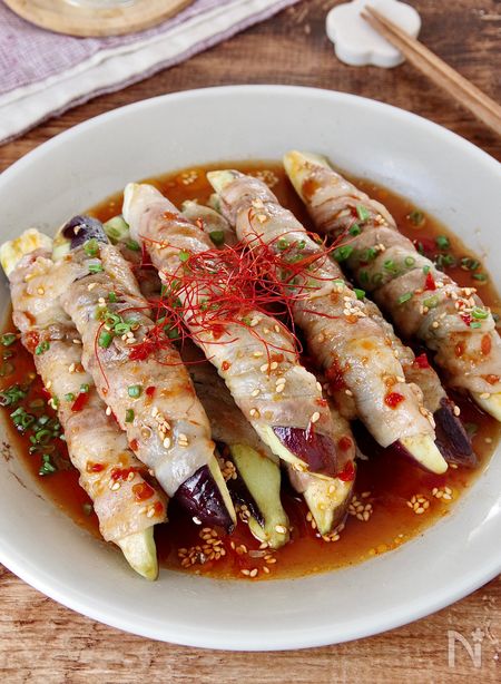 なすの肉巻き