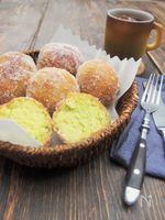 菜の花のマラサダ風ドーナツ