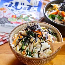 身体の芯までぽかぽか♪『具沢山ふじっ子（塩こんぶ）クッパ』