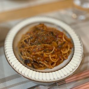 Nの作ってみた!投稿(なすとツナのトマトチーズパスタ【#麺の別茹で不要】)