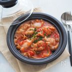 レンジで簡単♪鶏肉のトマト煮込み