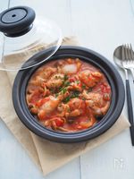 レンジで簡単♪鶏肉のトマト煮込み