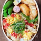 【ツナの梅しそチャーハン】梅の酸味で食欲アップ♡