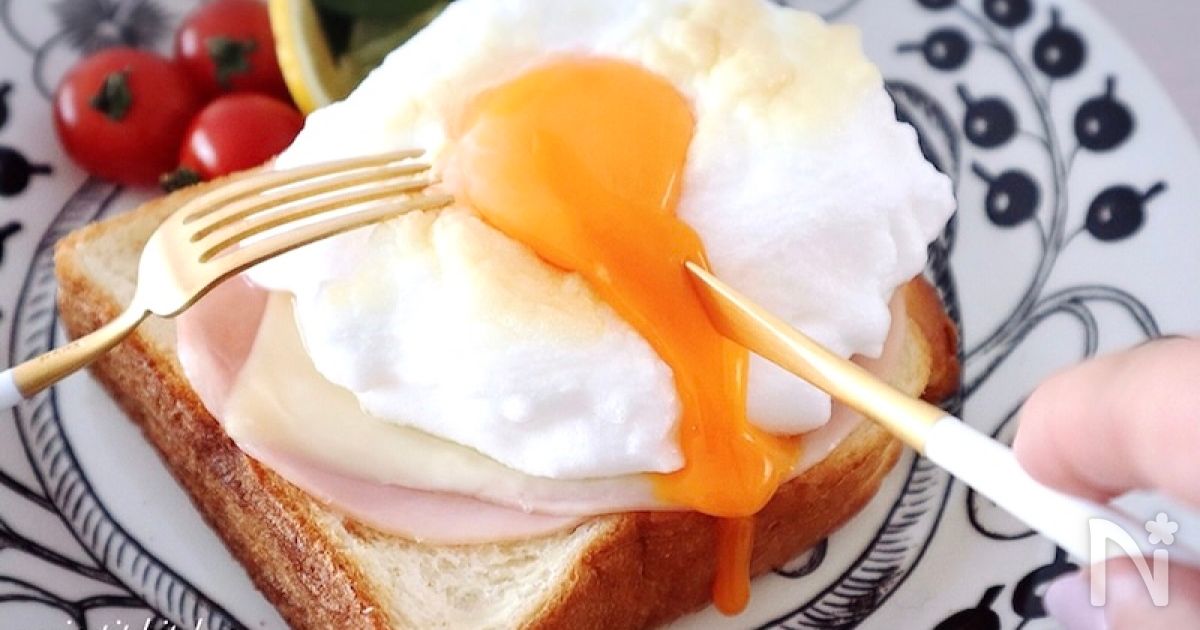 ひと手間de至福の朝ごはん♡エッグinクラウド トースト | レシピサイト