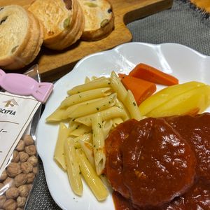1487420の作ってみた!投稿(ひよこ豆の煮込みハンバーグ)