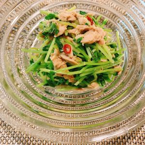 りんの作ってみた!投稿(レンジで5分！【豆苗とツナのぺペロン風】栄養満点副菜♩)