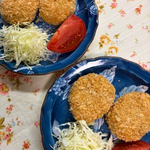 ももママの作ってみた!投稿(ノンオイル生活30年我が家の定番　揚げないポテトコロッケ)