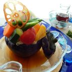 みずみずしい夏野菜となすのそうめん