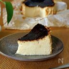 砂糖なし、混ぜて焼くだけ絶品！【甘酒バスクチーズケーキ】