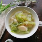 キャベツとろける♪玉子豆腐と生姜のごちそうスープ