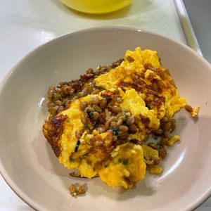 978134の作ってみた!投稿(きっと日本一簡単で美味しい【ねぎだくふわとろ納豆オムレツ】)