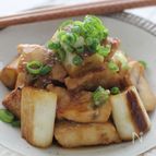 メカジキと長ネギの照り焼き、ちょっぴり柚子胡椒風味