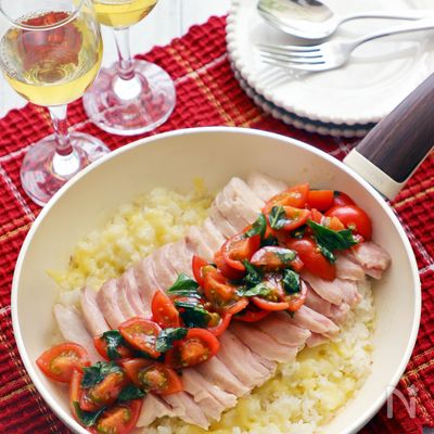 残りごはんで、フライパン鶏飯