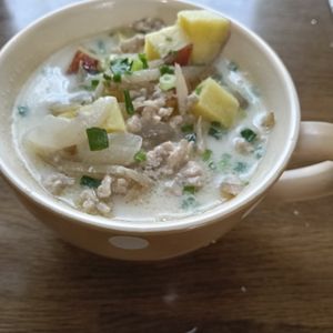 ぽぽペの作ってみた!投稿(【さつまいもとごぼうの豆乳味噌スープ】コク深でまろやか)
