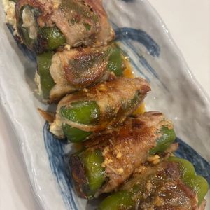 843565の作ってみた!投稿(豆腐えのきチーズ詰めピーマン肉巻き)