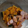 ほくほく！かぼちゃとウインナーのチーズ焼きの工程2