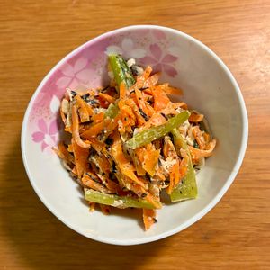 ゆちの作ってみた!投稿(旨味爆発♡【小松菜と切り干し大根の和風マヨサラダ】栄養満点◎)