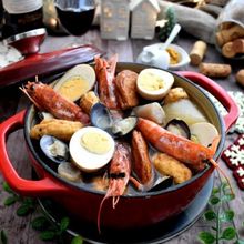 ワインと楽しむ～エビとしじみで魚介おでん