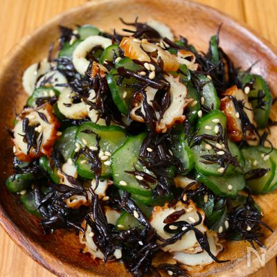 5分で完成!【ひじきときゅうりの中華風サラダ】胡麻油香る♩