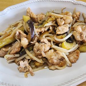 ナムディの作ってみた!投稿(定食屋さん風《茄子と豚こまの生姜焼き》)