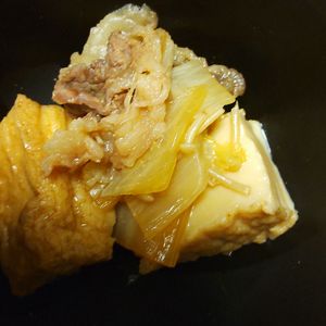 マルグリートの作ってみた!投稿(少ないお肉でも大満足！【牛肉と厚揚げと白菜のすき煮】)