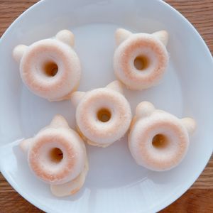 ミルクの作ってみた!投稿(米粉の焼きドーナツ♡サクサク＆もっちり♡卵・バター不使用)
