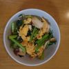 海の作ってみた!投稿(ご飯に合う副菜♪小松菜とキノコの中華たまご炒め)