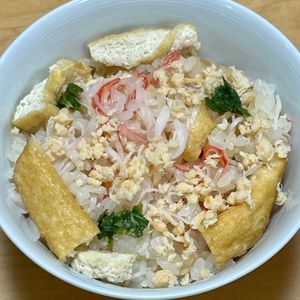 キャピタンの作ってみた!投稿(カニカマとお揚げの炊き込みご飯【#包丁不要 #おもてなし】)