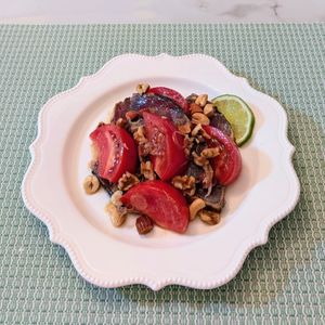𝔂𝓾𝓶𝓲🍓の作ってみた!投稿(帰宅後5分！かつおのたたきとトマトのおつまみマリネ)
