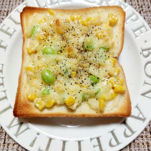 よっこの作ってみた!投稿(手軽にタンパク質！枝豆コーントースト)