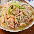 ガッツリ定食屋さんの🍚スタミナ鶏ももネギ塩だれ炒め🤭