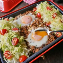 ホットプレートでお手軽タコライス