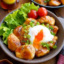 【鶏むね肉のオイスターてりたま】コク旨♪照り照り♪ご飯が進む