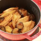 手羽先となすの蒸し煮