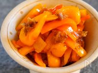 簡単1分副菜『パプリカポン酢』レンジで簡単♪