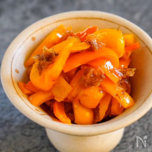 簡単1分副菜『パプリカポン酢』レンジで簡単♪