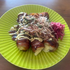 こむぎの作ってみた!投稿(【肉巻きチーズちくわのお好み焼き風】おつまみに♪)